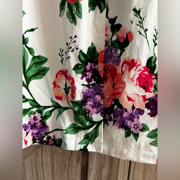 Retro Floral Print Knee Length Bodycon Dress - Picture 8 of 9